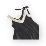 new Shay Todd ❃ Handkerchief Hem Crochet Beach Dress Swim Cover ❃ Black Ivory ❃ Size L Photo 7