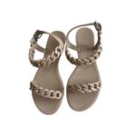 Givenchy Beige Nea Jelly Chain Sandals Flats Size 37 / US 7 Photo 3
