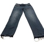 Kut From The Kloth  Distressed Cropped Raw Hem Jeans Medium Wash Stretch 6 in EUC Photo 0