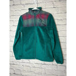 FILA  Sport Fleece Faux Fur Turquoise Green Zip Up Jacket Sz XS Photo 1