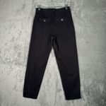 Anthropologie Pants Womens 4 Black Embroidered Side Stripe High Rise Boho Preppy Photo 2