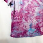 L.L.Bean  Small Top Handmade Tie Dye T-Shirt Short Sleeve Pink Blue Festival 298 Photo 6