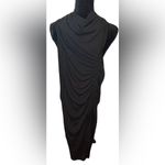 ZARA () Black Maxi Crossover Ruching Leg Slit Dress: Size XS Photo 1