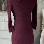 No Boundaries Sweater Dress Burgundy Wine Comfy Stretchy Form Fitting Fits Small Medium Mini Photo 4