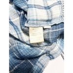 Cloth & Stone Womens Blue Stripe Double Layer Gauzy Cotton Split Back Top Size M Photo 4