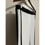 Trina Turk  White Trousers with Back Stripes and Black Back Sz. 4 Photo 1