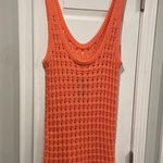 NWT Uncharted Threads Size S Coral Stretchy Knit Crochet Terry Cover Up Dress Pink Photo 7