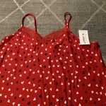 Red Heart Print Chemise with Lace Trim Size XL Photo 1