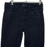 Mother Looker Ankle Fray Jeans Guilty As Sin Black Cropped Frayed Womens Size 25 Photo 2