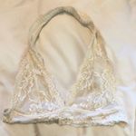 Free People Cream Floral Lace Halter Bralette Size M Photo 0