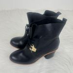 Kensie Women's  Chase Partial Lace-Up Stacked Block Heel Ankle Bootie Size 8 Photo 6