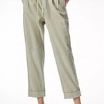 Alice + Olivia Liliana Cuff Pleated Paperbag Pant, Sage Green, Size L/XL Photo 0