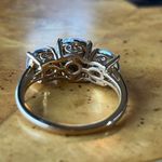 Swavorski Swarovski Crystal Sterling Silver Ring Size 5.75 Photo 4