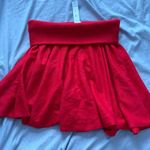 frankie's bikinis PINK Frankie’s Bikinis Red Foldover Skirt Photo 0