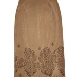 Norton Mcnaughton Vintage Y2K Brown Pasiley Boho Maxi Skirt Photo 0