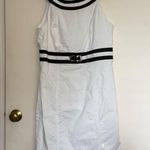 White House | Black Market Elegant White and Black Dress Photo 4