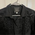 Johnny Was  Jade Eyelet Button Up Top Black Photo 1