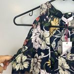 Parker NWT Floral Tie Neck Sleeveless Aquarius Blooms Blouse/Tank Size Small Photo 5