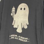 Aerie  THE CHILL CREWNECK SWEATSHIRT BLACK OVERSIZED GHOST HALLOWEEN MEDIUM Photo 2