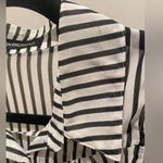 Foreign Exchange FE Sheer White & Black Vertical Stripe Crop Tank Top Blouse - M Photo 8