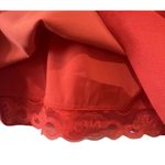 Trina Turk  Orange Crepe Chic Splash Ruffle Fully Lined Shift Dress Photo 5