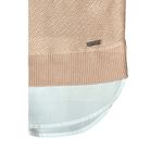 Calvin Klein ‎ Peach Scoop Neck Textured Shirttail Sweater LARGE Pastel Cottage Photo 3