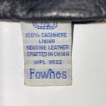 Fownes black leather gloves with brown cashmere lining. Size 7.5. Photo 2