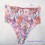 NEW Free People Citrine Dakota aloha blooms floral bikini bottom, size M Purple Size M Photo 1