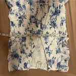 Joie  Blue & White Floral Maxi Tiered V Neck Dress Photo 2