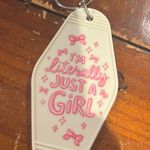 “I’m literally just a girl” keychain 🎀 White Photo 1