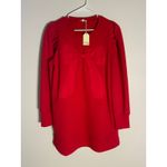 JODIFL  NWT Quilted Bubble Bow Sweatshirt Dress Size Medium Long Sleeves Photo 1