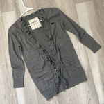 Abercrombie & Fitch  Cardigan Sweater ruffle open womens Gray (small) y2k vintage Photo 0