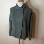 Barefoot Dreams CozyChic Funnel Neck Cardi Sweater - Spruce Green SMALL Photo 1