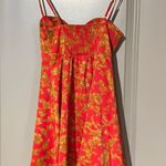 Urban Outfitters Orion Red Floral Bustier Mini Dress Photo 4
