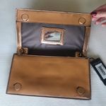 Z Spoke Zac Posen Metallic Shirley Bow Clutch Purse, Bronze Rose Gold, NWT Gold Photo 7