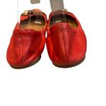 Coach Delphine Red Leather Round Toe Ballet Flats Photo 9