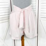 Elle Tie Waist High Rise Shorts Blush Pink 6 Paperbag Photo 2