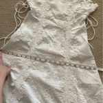 Elegant White Lace Midi Dress Adjustable Tie Straps Women’s Size Medium Like New Photo 8