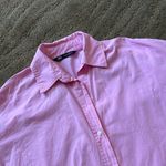 ZARA  cute bubblegum pink oversized poplin button down shirt Photo 9