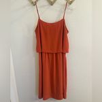 Madewell Silk Overlay Dress Rust 4 Photo 4