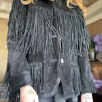 Leather Fringe Motorcycle Jacket Size L Photo 4