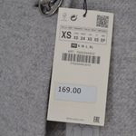 ZARA NEW  Short Knitted Coat With Scarf Oversized Wool Blend Gray Women's XS Photo 10