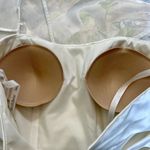 David's Bridal  White Strapless Rhinestone Belt Wedding Dress Photo 8