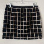 Madewell 8 Checkered Cotton Black Checkered Mini Skirt Photo 6