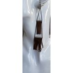 Vintage Copper Rose Gold Long Tassle Multi Start and Dangle Earrings White Stone Photo 3