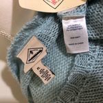 st. john's bay NWT Aqua Light Blue  Open Knit Pullover Sweater Petite New Womens Photo 2