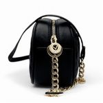 Valentino Orlandi Crossbody Bag Quilted Black Gold Tone New With Tags Photo 2