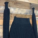 Free People  Crazy in Love Off the Shoulder Pullover Knit Sweater Black Photo 3