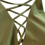 Vanilla Beach Vanilla/Beach One-Piece Swimsuit Olive Crisscross Front •Size Medium Photo 2