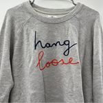 Sundry Gray Hang Loose Embroidered Wording Long Sleeve Crewneck Sweater Sz 1 (S) Photo 1
